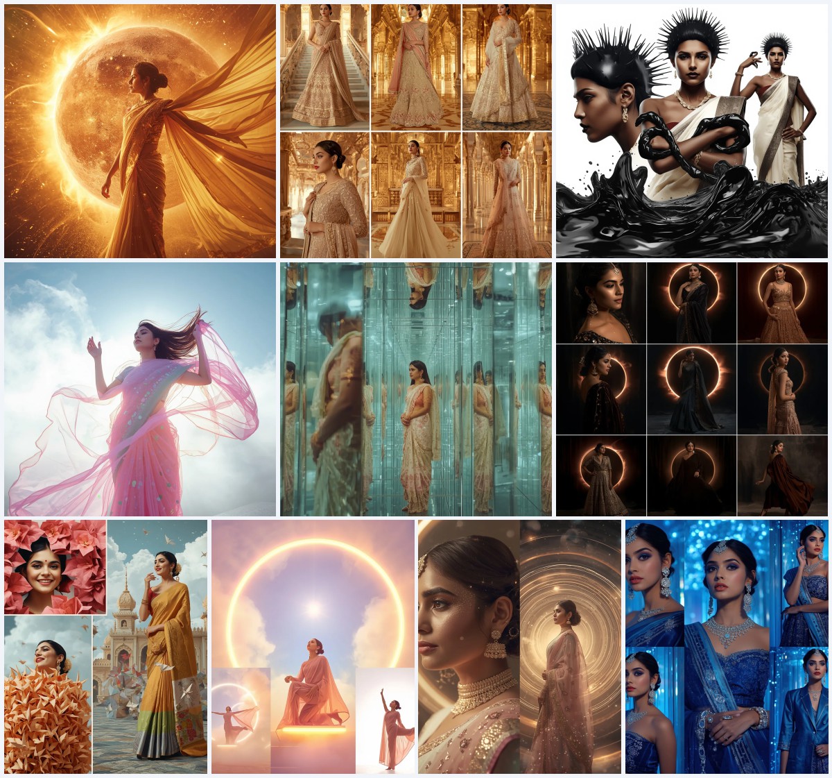 Best 10 Saree Selfie AI Prompts for Instagram-Ready Pictures | traditional saree prompt