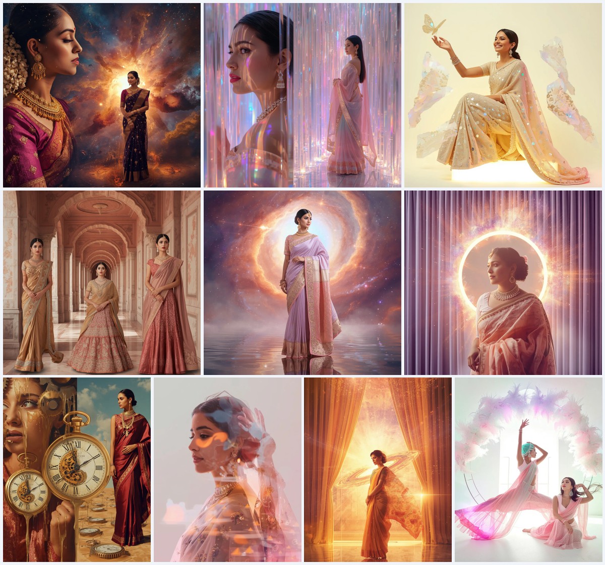 New 10 Saree Instagram AI Prompts for Engaging Social Media Content | new photo trend on instagram prompt