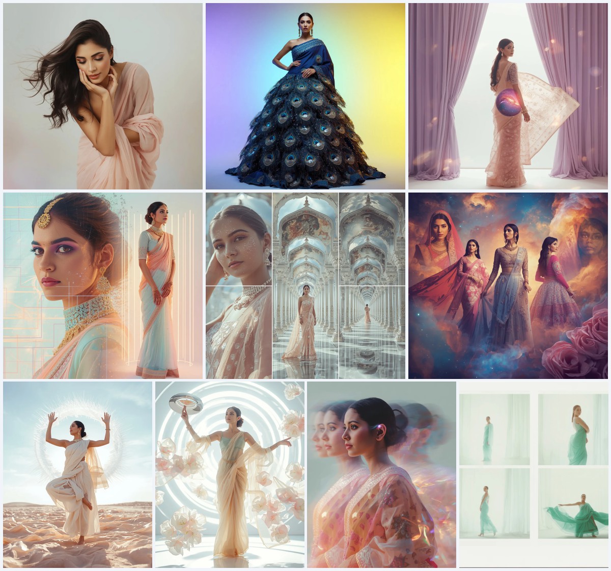 New 10 Saree Pose AI Prompts for Dynamic Fashion Shots | Indian traditional saree prompt for wedding